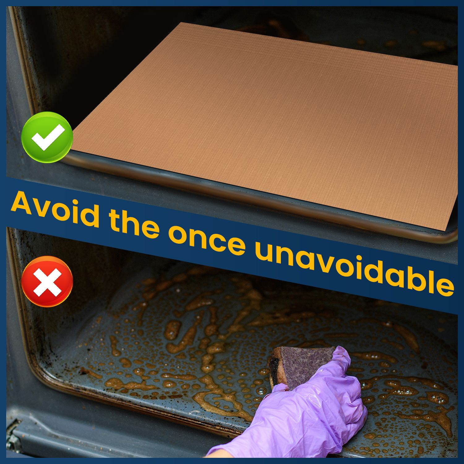 Oven Liners - Copper, 2 Pack