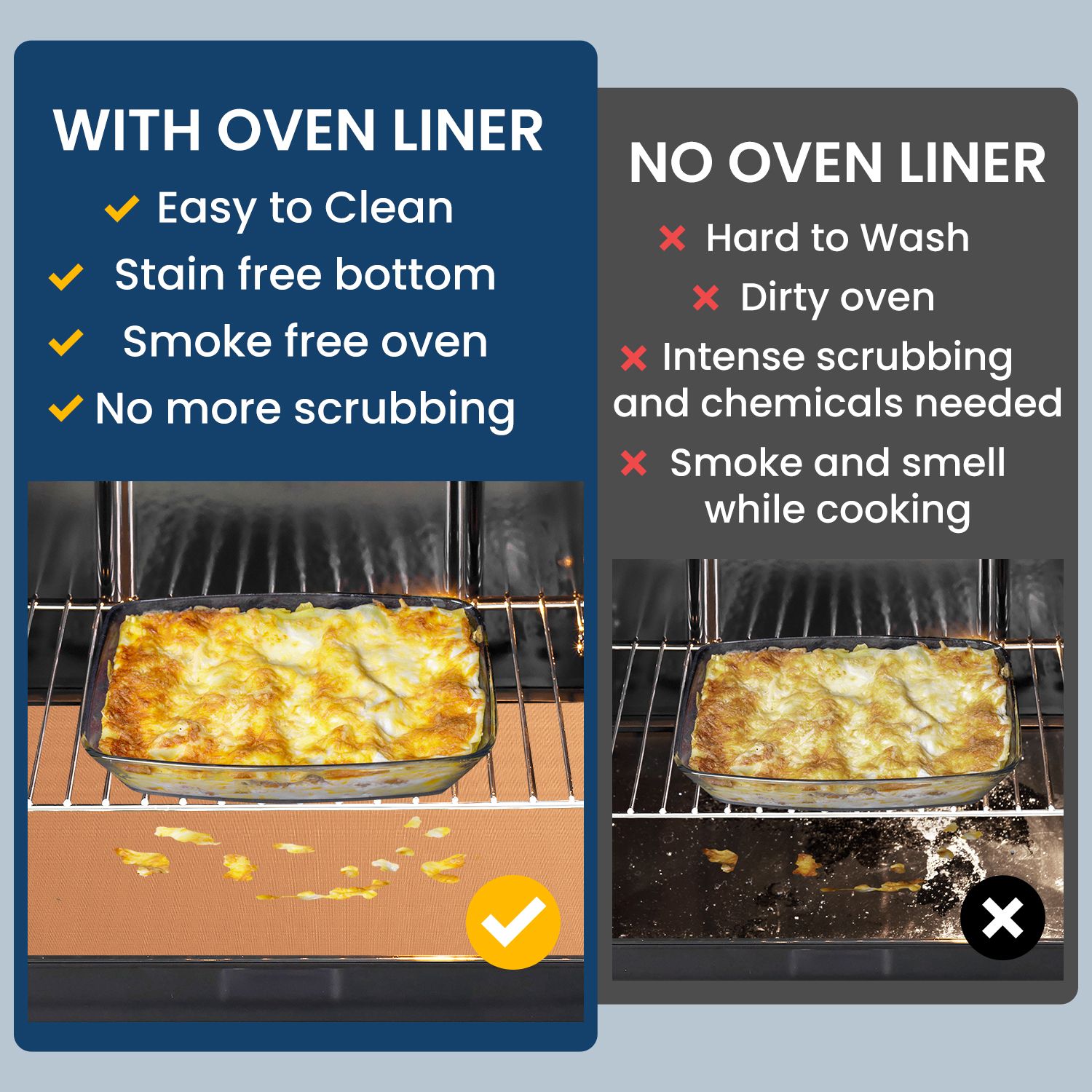 Oven Liners - Copper, 2 Pack