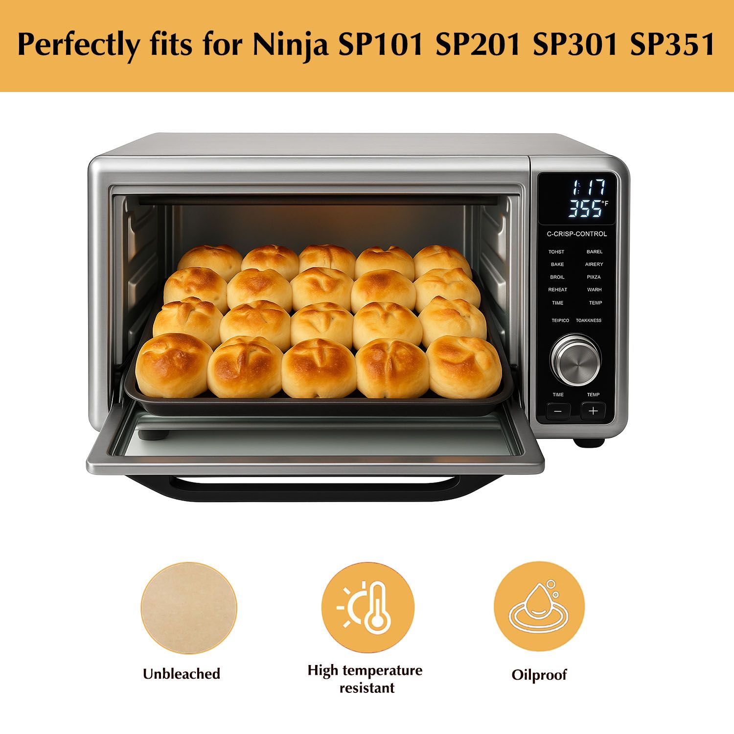 Air Fryer Parchment Paper Liners - 100 Pack