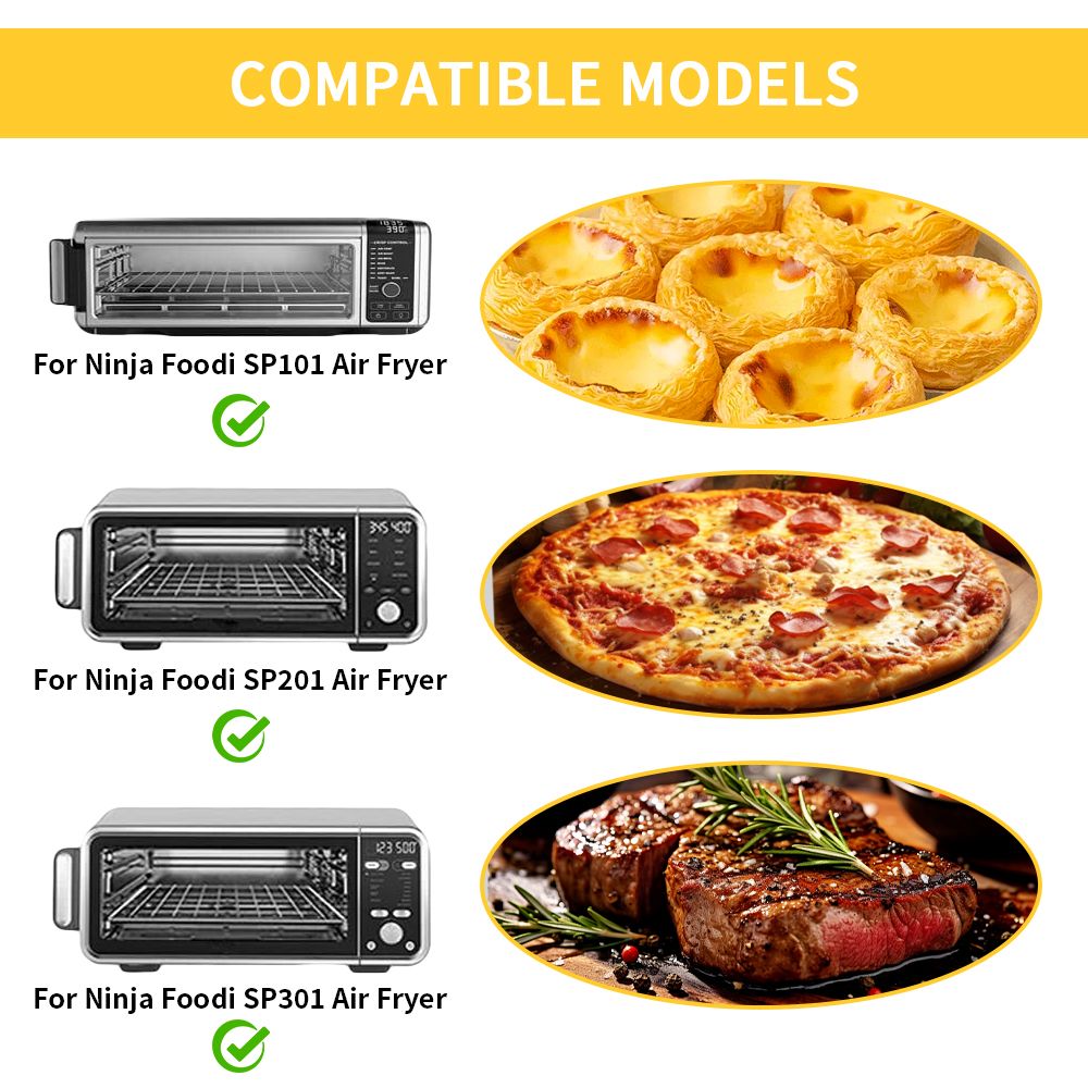 Reusable Silicone Air Fryer Liners - Black, 4 Pack