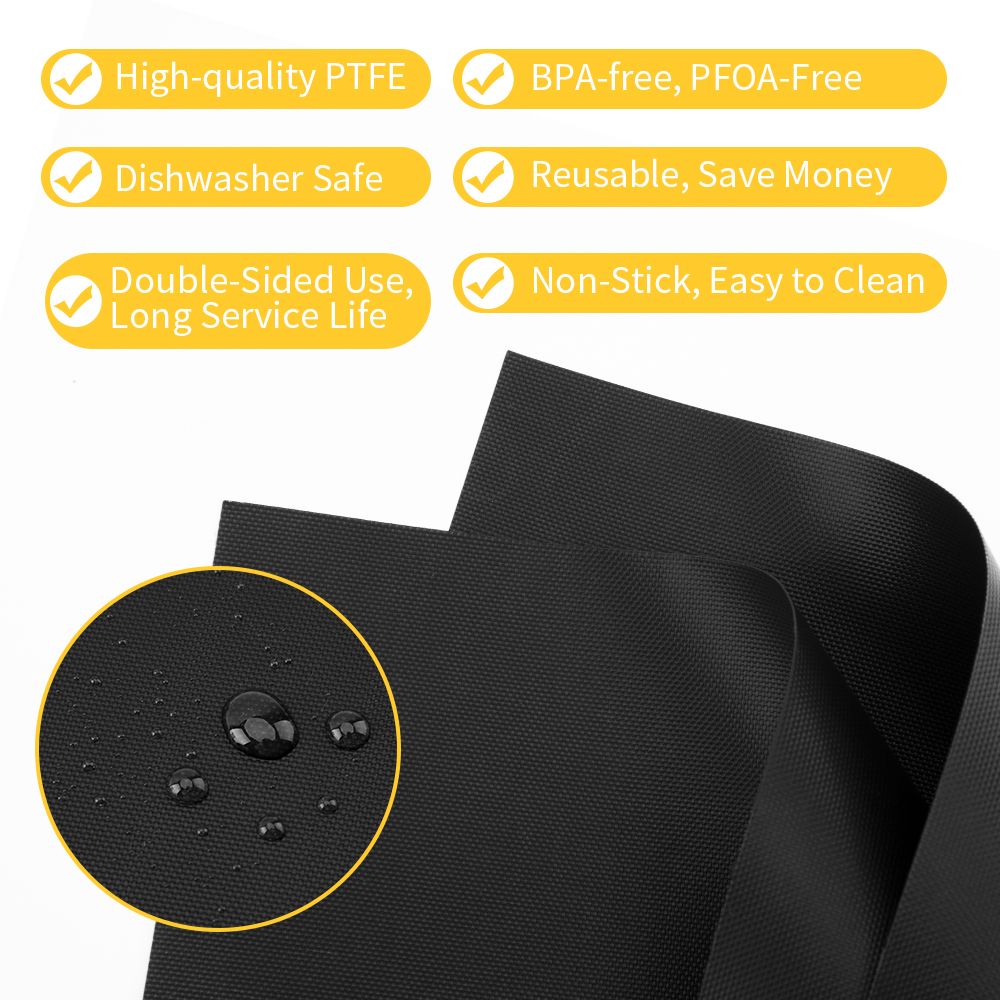 Reusable Silicone Air Fryer Liners - Black, 4 Pack