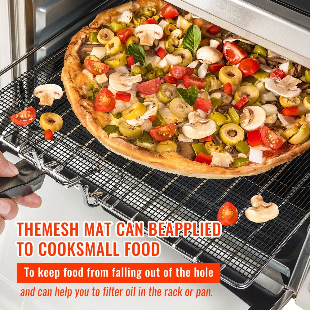 Reusable Silicone Air Fryer Liners - Black, 6 Pack