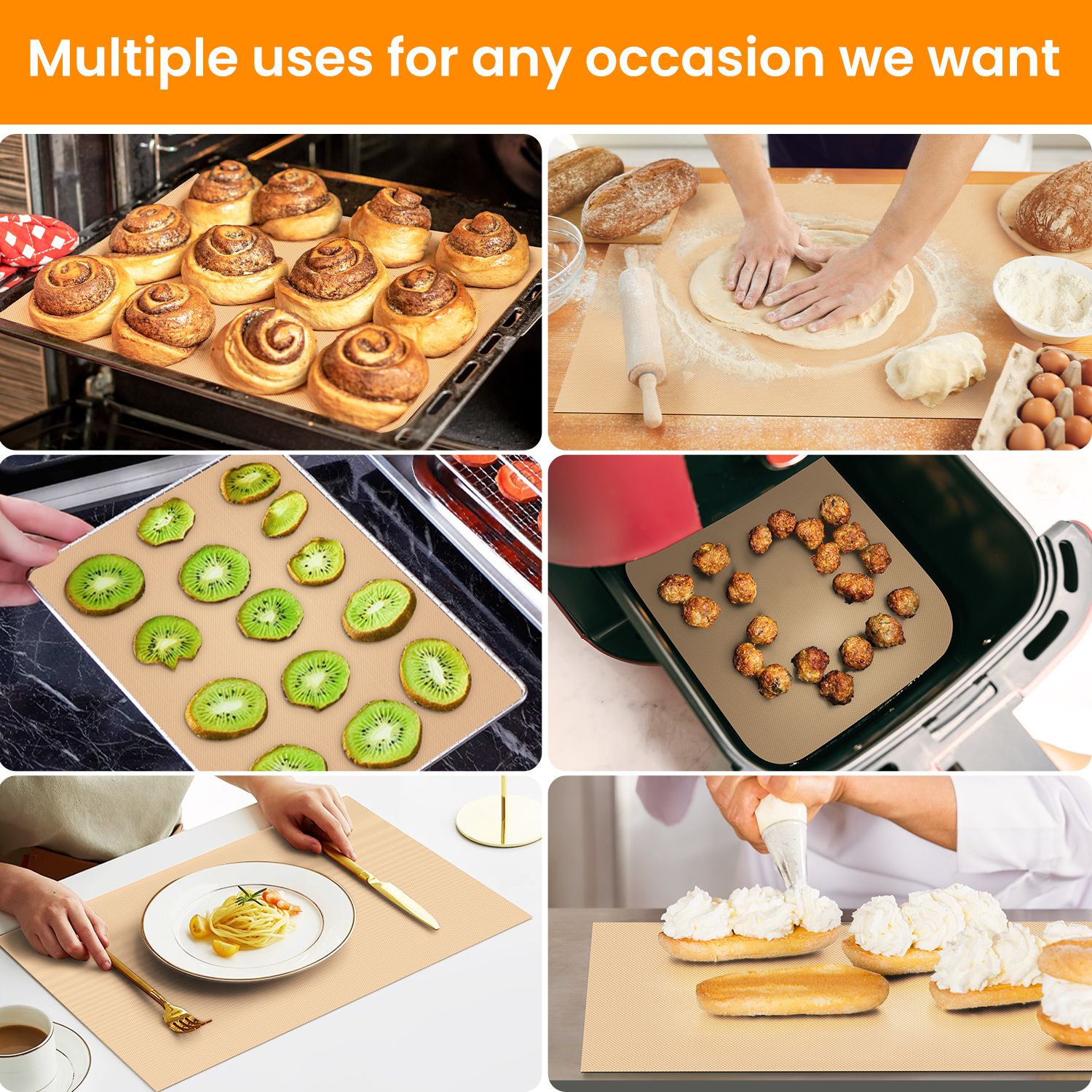 Silicone Baking Mat - Beige