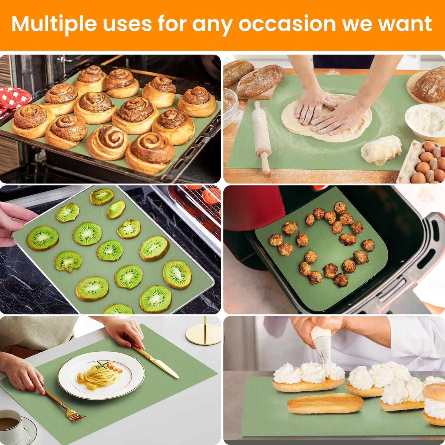 Silicone Baking Mat - Matcha Green