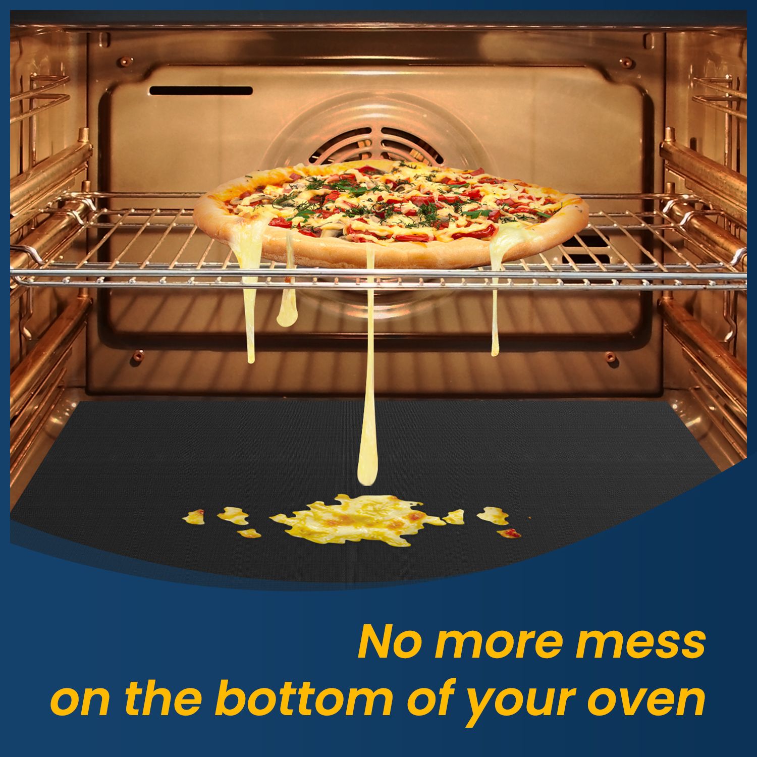 Oven Liners - Black, 2 Pack