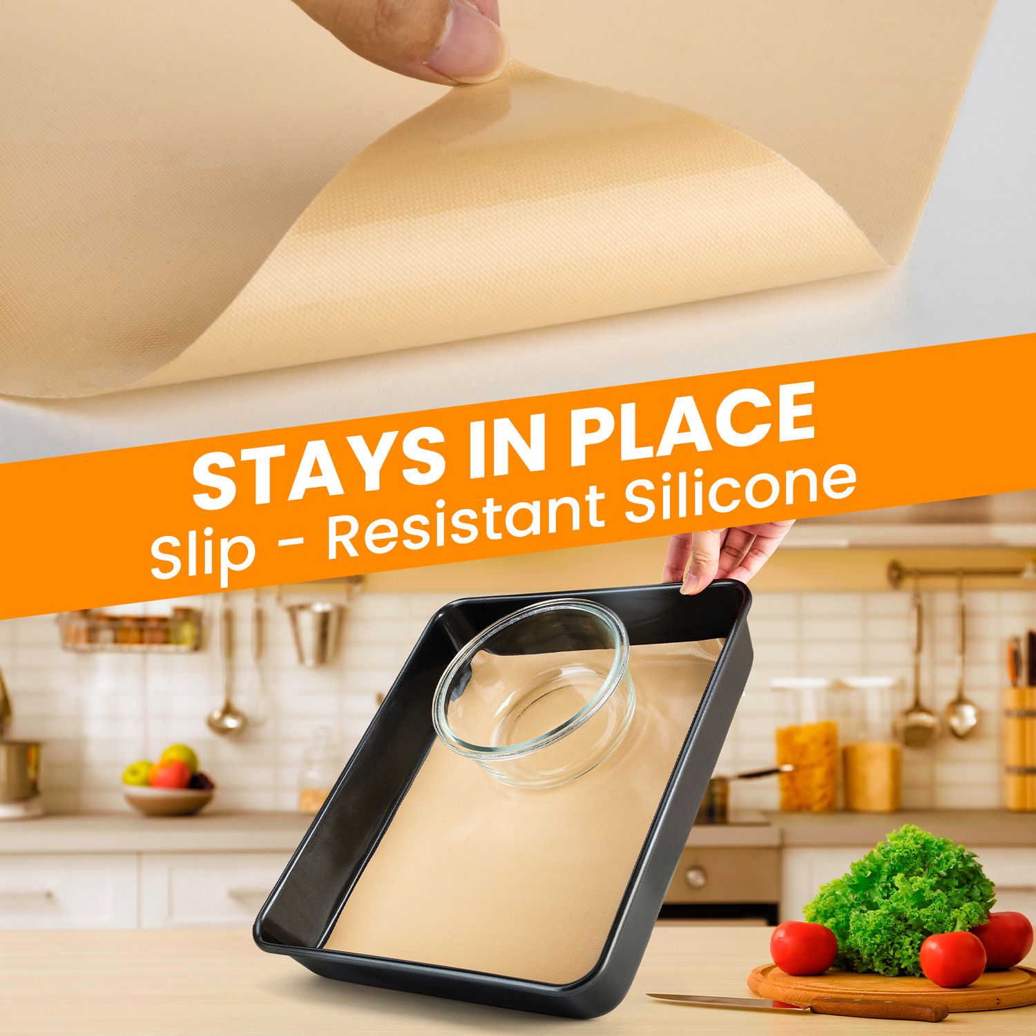 Silicone Baking Mat - Beige