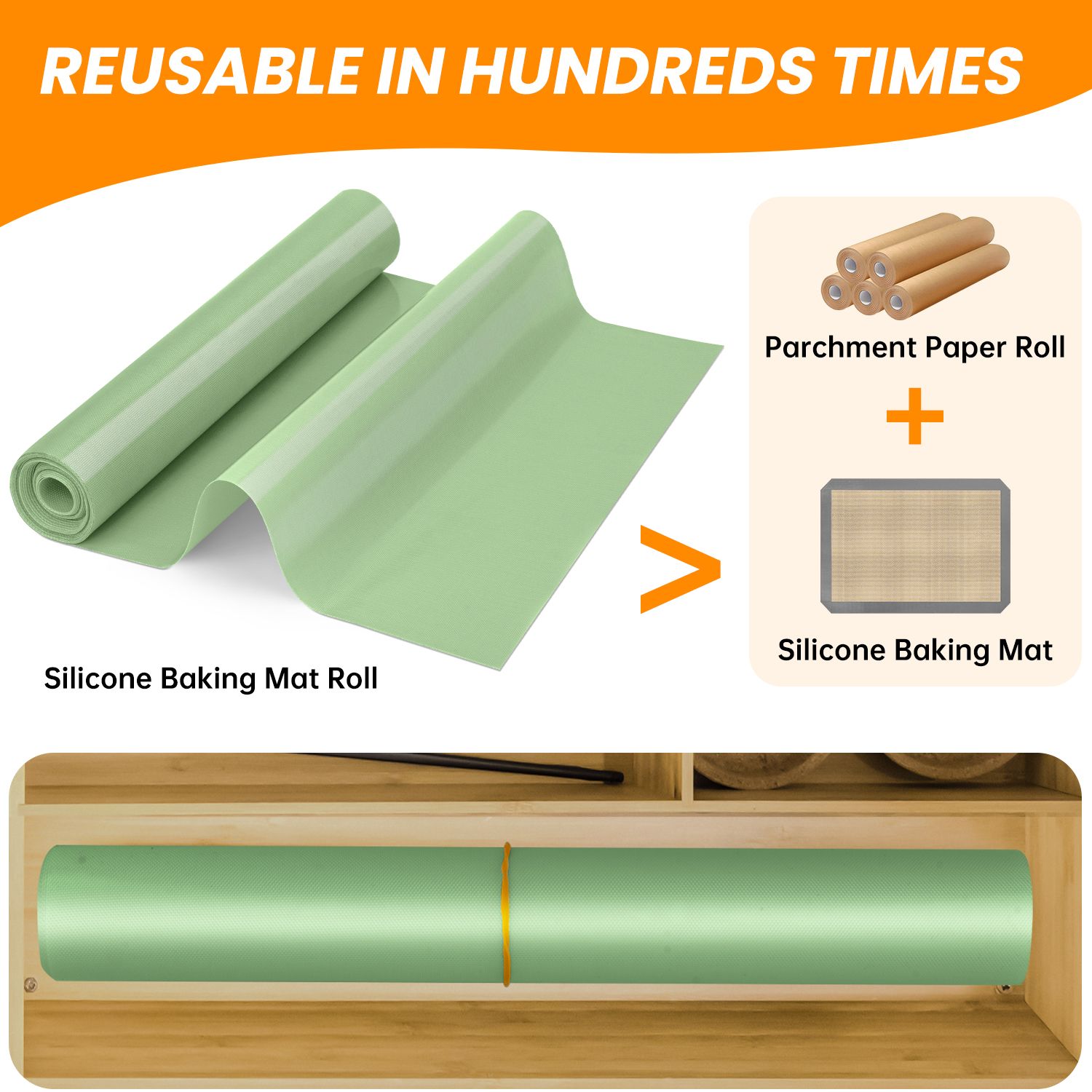 Silicone Baking Mat - Matcha Green