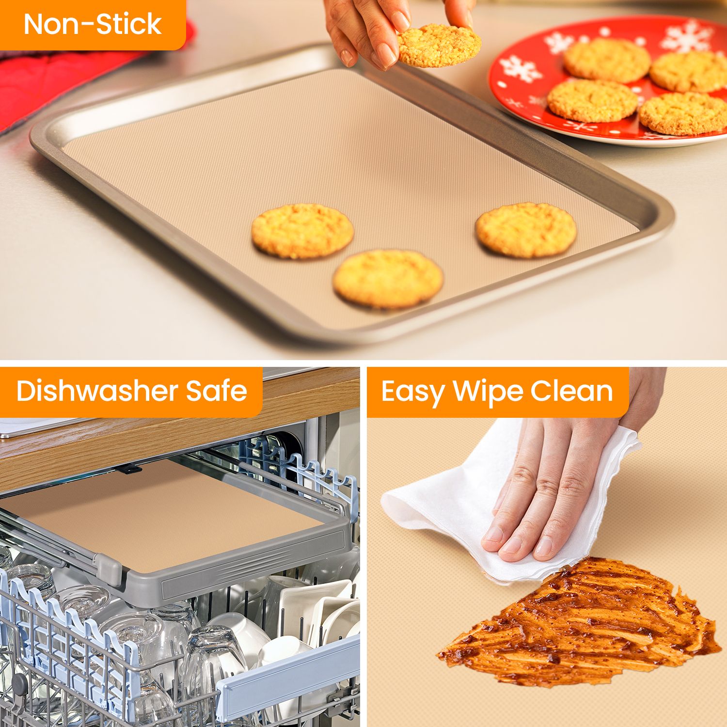 Silicone Baking Mat - Beige