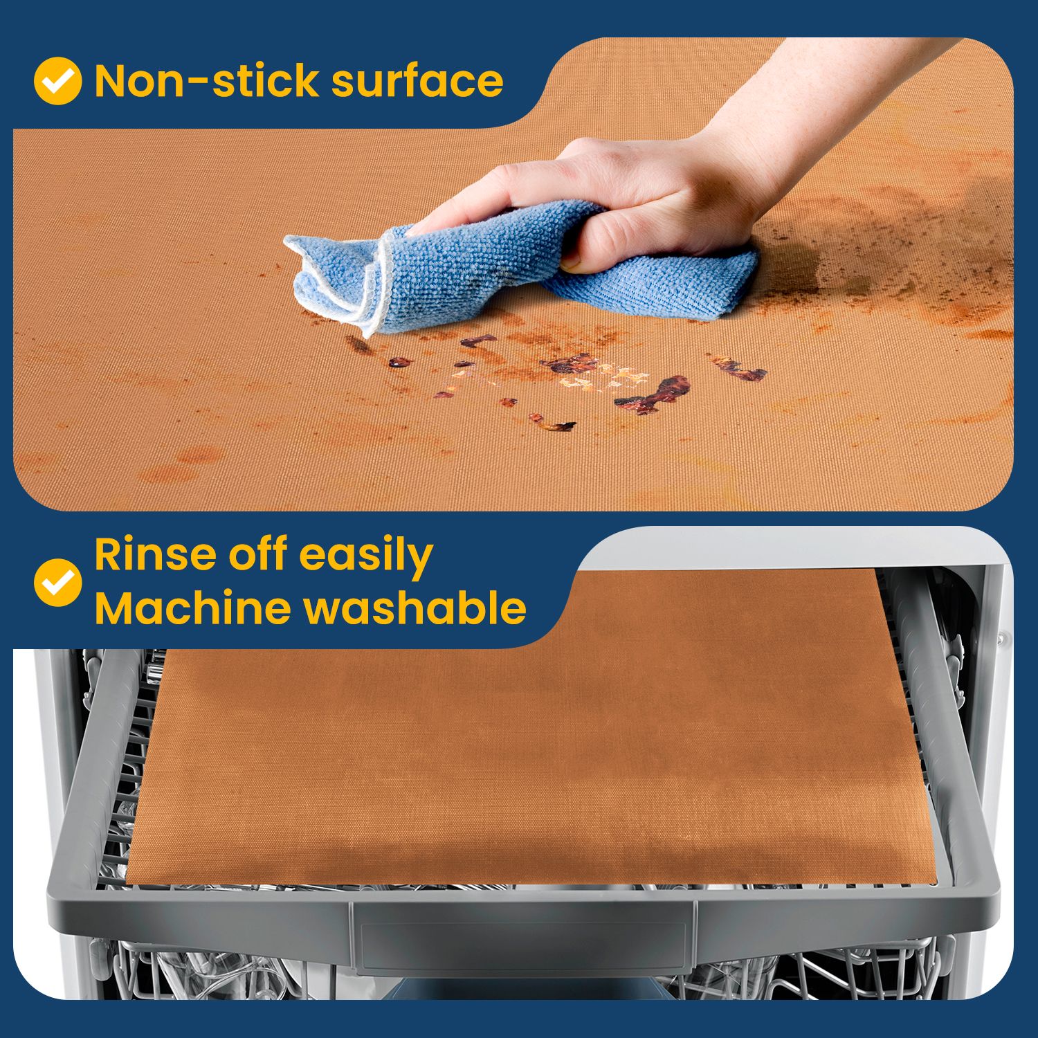 Oven Liners - Copper, 2 Pack