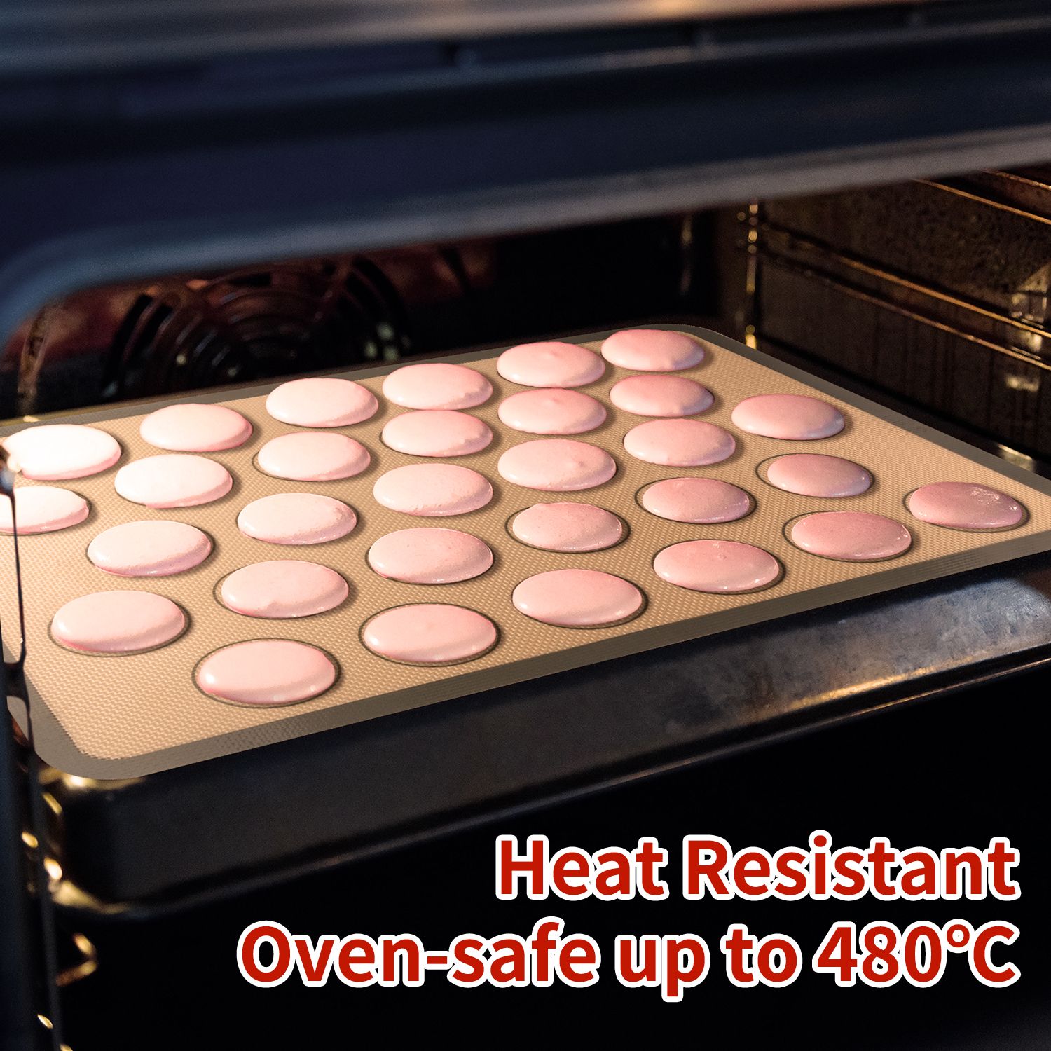 Macaron Baking Mat - Grey, 2 Pack