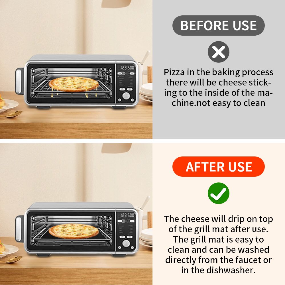 Reusable Silicone Air Fryer Liners - Black, 6 Pack