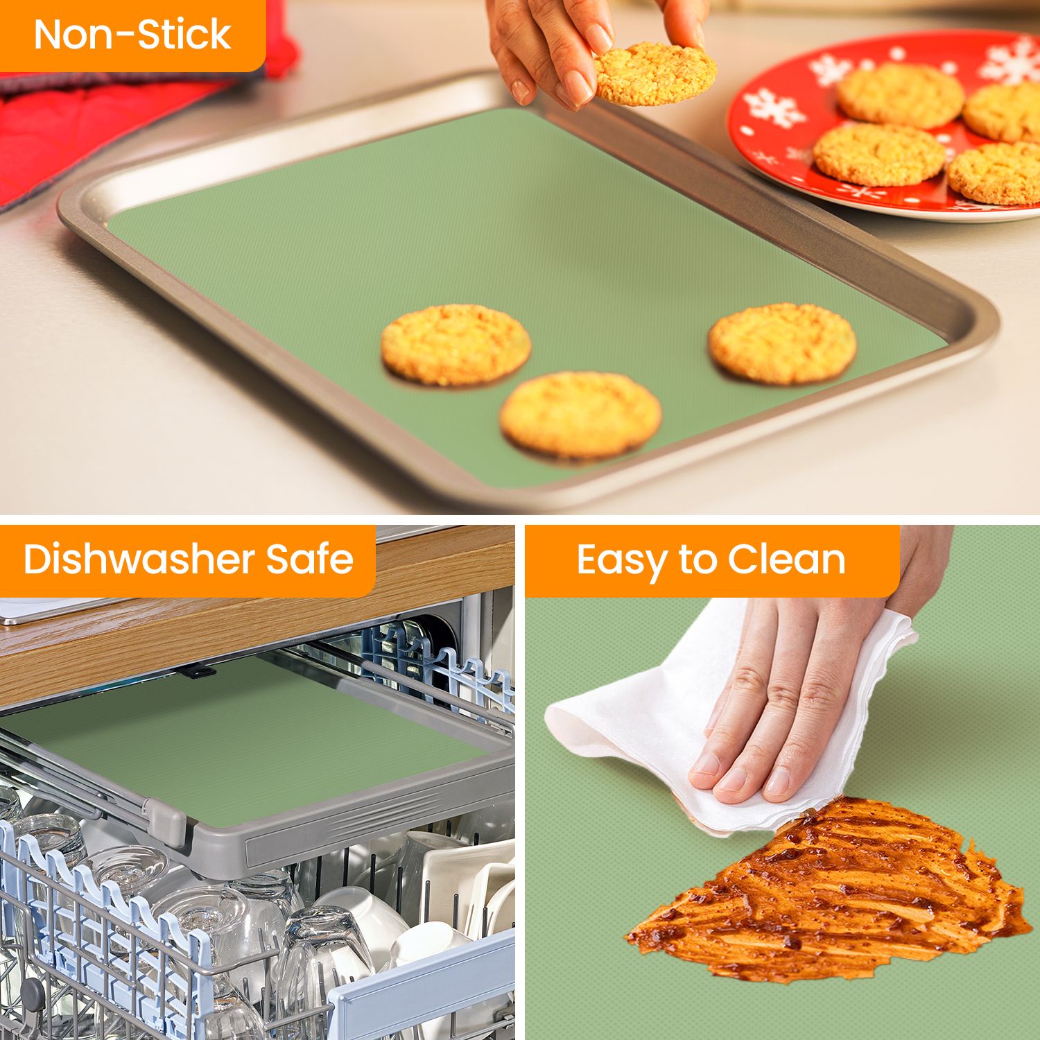 Silicone Baking Mat - Matcha Green
