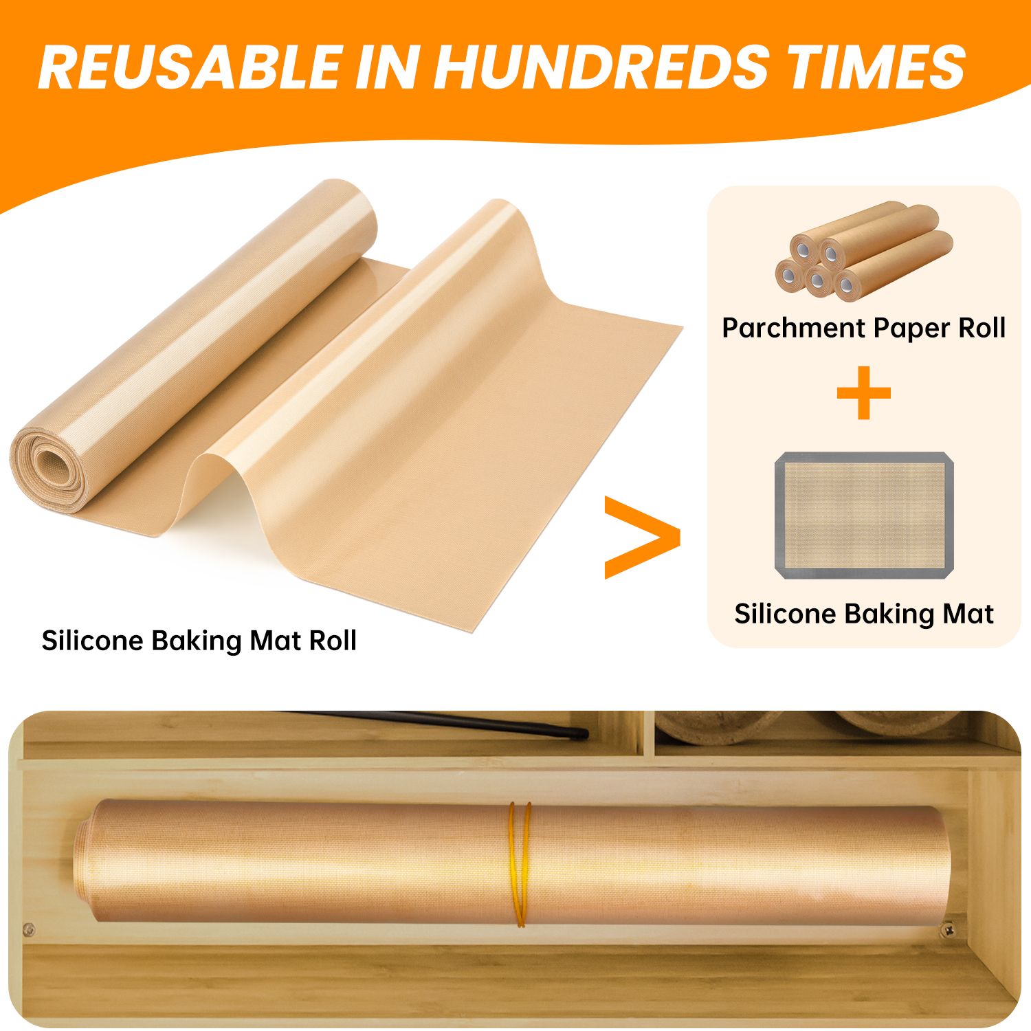 Silicone Baking Mat - Beige