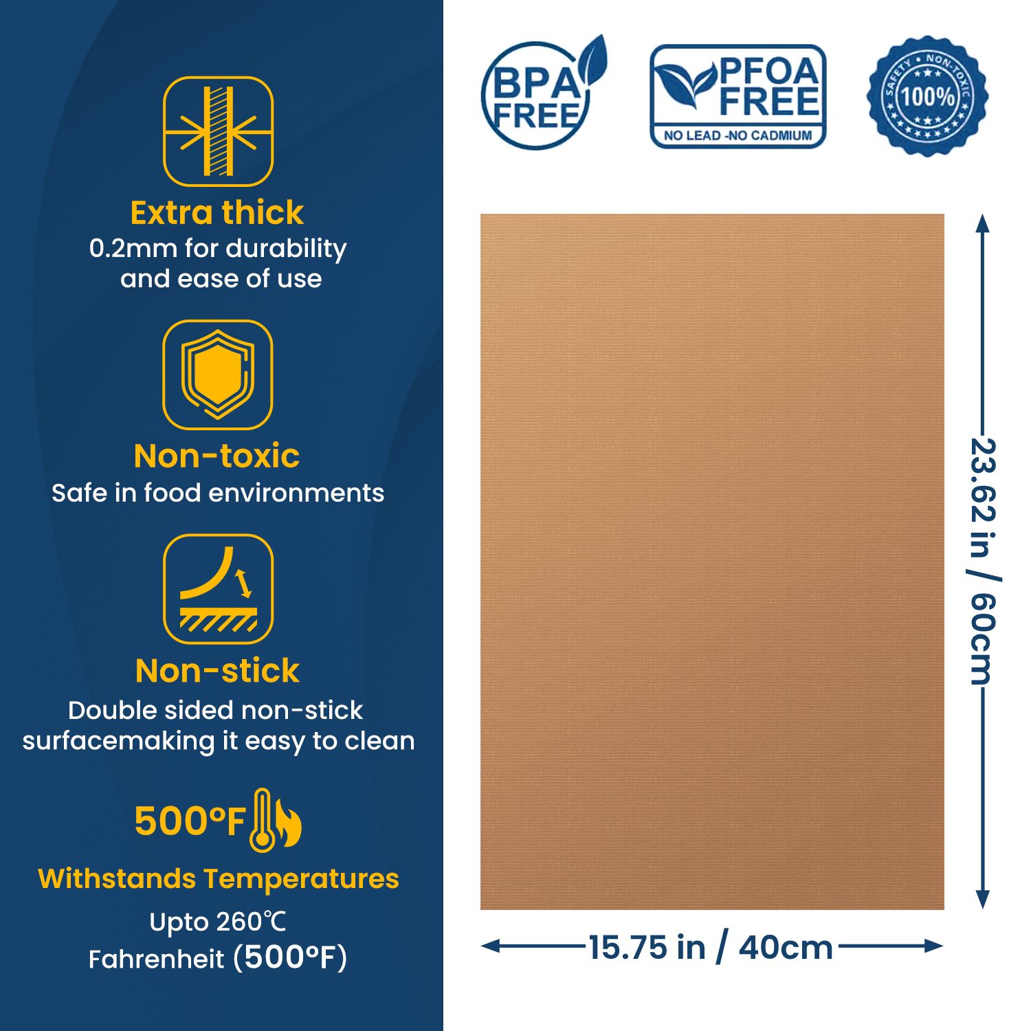 Oven Liners - Copper, 2 Pack
