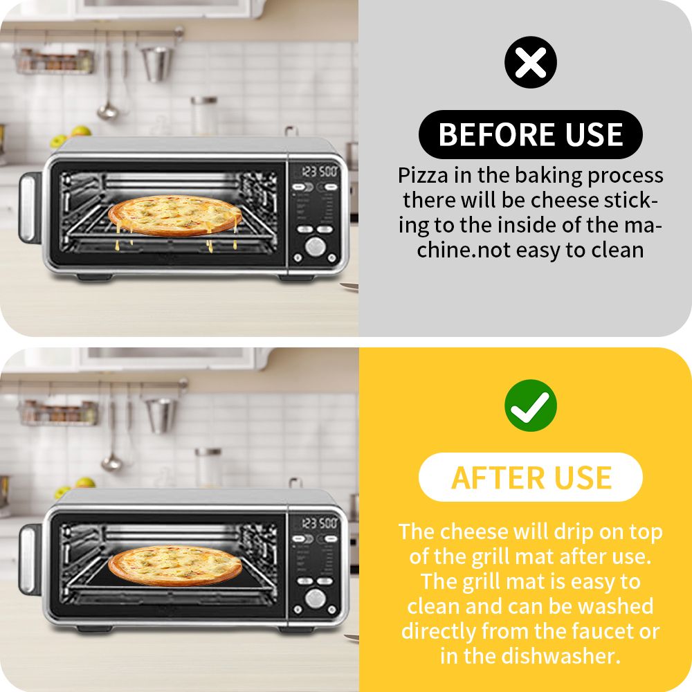 Reusable Silicone Air Fryer Liners - Black, 4 Pack