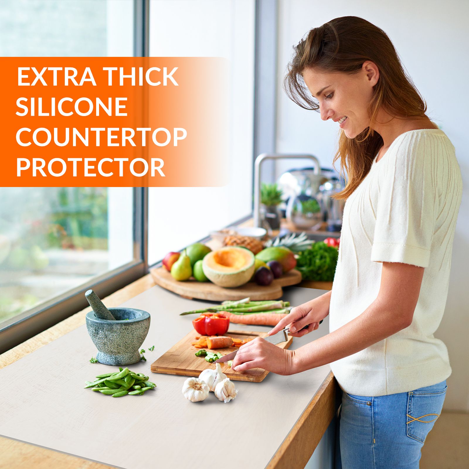 Countertop Protector Mat - Translucent, 23.6L x 15.7W