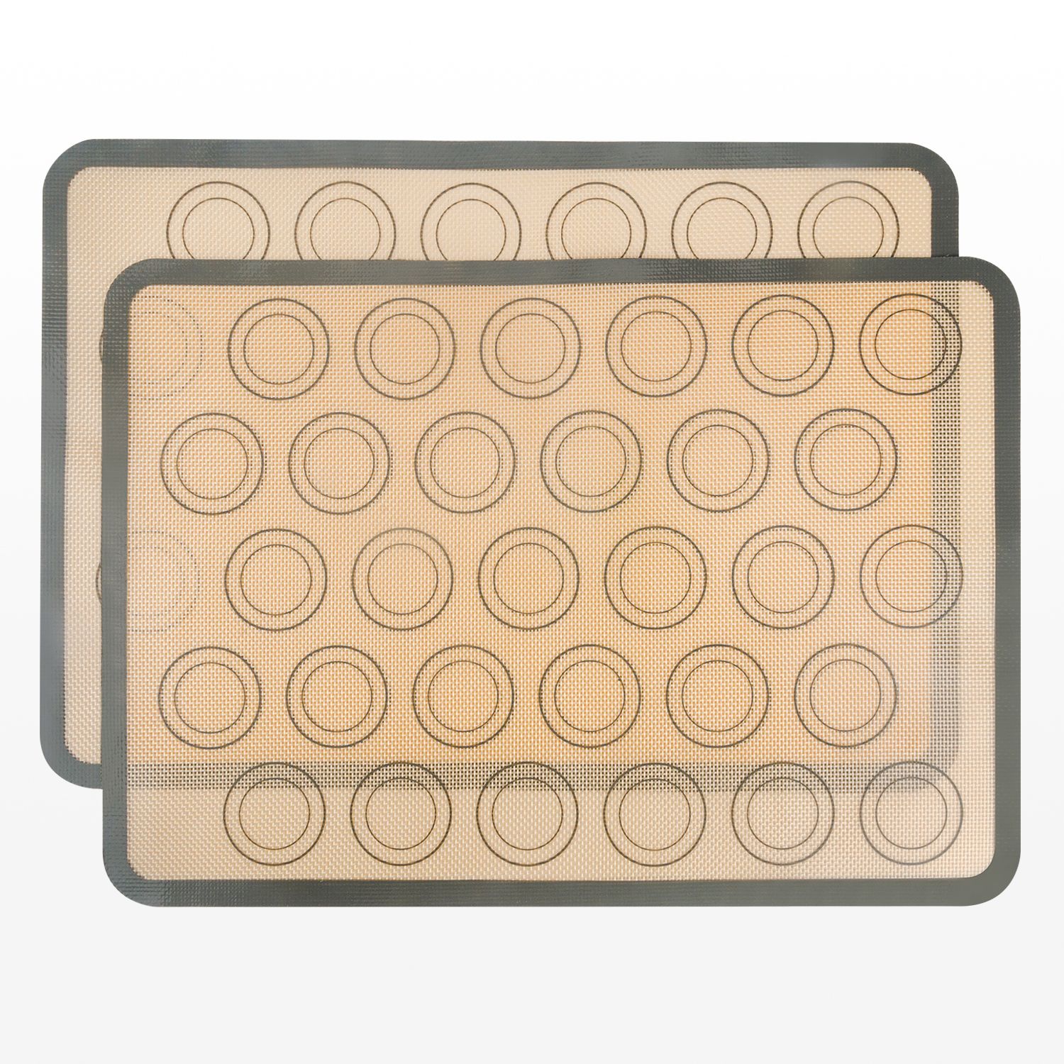 Macaron Baking Mat - Grey, 2 Pack