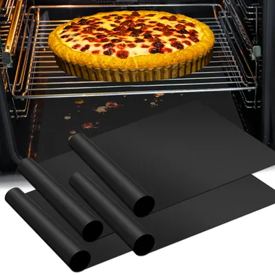 Oven Liners - Black, 4 Pack