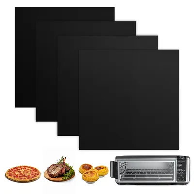 Reusable Silicone Air Fryer Liners - Black, 4 Pack